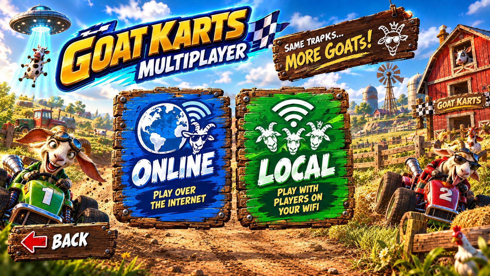 The online multiplayer menu